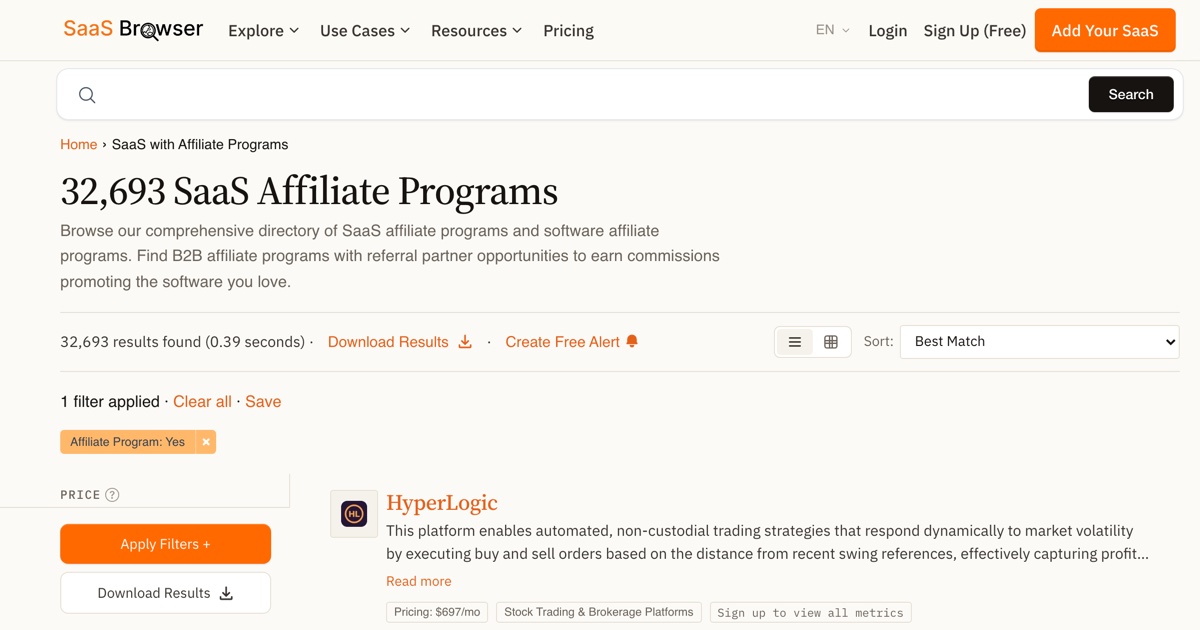 Find SaaS with Affiliate Programs Worth Promoting